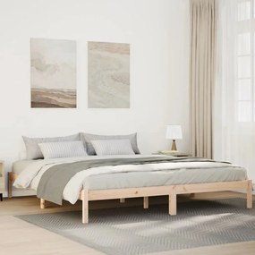 tömör fenyőfa extra hosszú ágykeret matrac nélkül 200 x 220 cm
