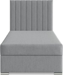 Agen egyszemélyes ágy, szövet, ágyneműtartóval, szürke