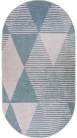 Kék mosható szőnyeg 60x100 cm Oval – Vitaus