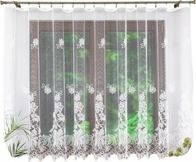 Rövid Virágmintás Függöny, Szalaggal Készült, Lengyelországban Gyártva 600x160.