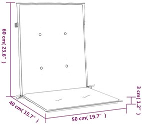 4 db élénkzöld oxford szövet háttámlás székpárna 100x50x3 cm