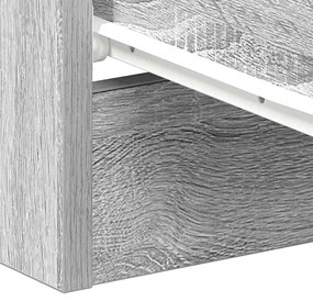 szürke sonoma színű szerelt fa éjjeliszekrény 38 x 35 x 56 cm