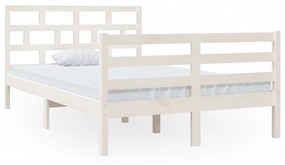 fehér tömör fenyőfa ágykeret 120x200 cm