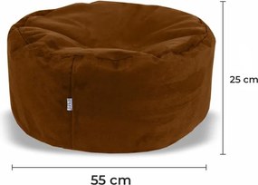 EMI gömb formájú barna velúr babzsákfotel