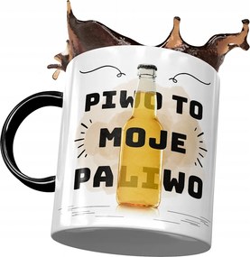 Bögre Fekete Vicces Sör Az Én Üzemanyagom Ajándék Nyomtatott Fotóval