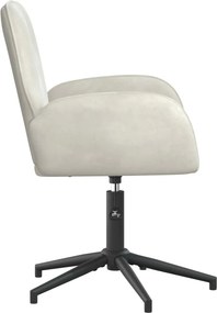 vidaXL forgatható íróasztali szék 54 x 55 x 90 cm Krémszínű Bársony
