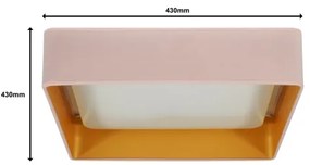 Brilagi - dimmelhető LED lámpatest VELVET SQUARE LED/24W/230V + távirányító, rózsaszín