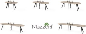 Mazzoni Ovális bővíthető étkezőasztal EXPANSO Kasmír / fekete lábak