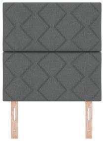 LED Fejtámla Gyémánt Blokk Dizájn Sötétszürke 80 cm Textil