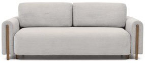 Bézs kordbársony kinyitható-tárolóhelyes kanapé 244 cm Arcadova – ELTAP