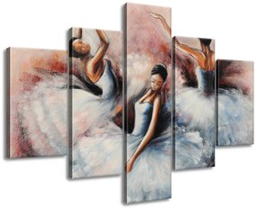 Gario Kézzel festett kép Gyönyöru balett-táncosnok - 5 részes Méret: 100 x 70 cm