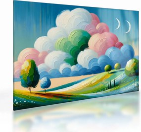 Üveg kép - Tájkép felhővel (70x50 cm)
