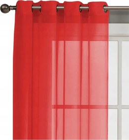 Függöny Fátyol átvezető függöny 145x250 piros