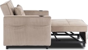 Dönthető fotel bézs kord kárpittal – SOLOR