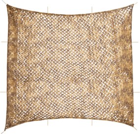 vidaXL homokszínű kamuflázsháló tárolózsákkal 614x581 cm