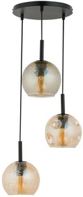 SIGMA LIGHTING 32182 COMO Többágú Függesztett Lámpa Borostyán, Fekete E27 IP20