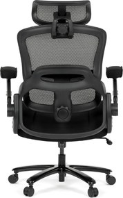 KA-N1313 fekete szövet irodai szék hinta mechanizmussal