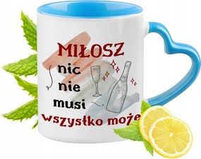 Szerelmeseknek Kék Bögre Szív Alakú Füllel Kávé Ajándék