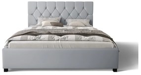 HILARY kárpitozott ágy + matrac + ágyrács, 140x200, sioux grey
