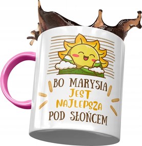 Rózsaszín Bögre Maji Mari Máriának Ajándék Nyomtatott Fotóval