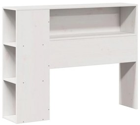 fehér tömör fa könyvespolcos ágy matrac nélkül 90 x 190 cm