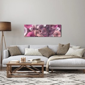 Absztrakt kép Rózsa virága (órával) (90x30 cm)