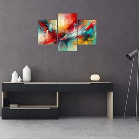 Kép – Absztrakció pirossal (90x60 cm)