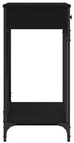 fekete szerelt fa tálalóasztal 100 x 39 x 78,5 cm