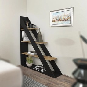 könyvespolc Pisagor - Black, Oak