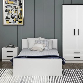 Fehér egyszemélyes ágy 120x200 cm Kale – Kalune Design