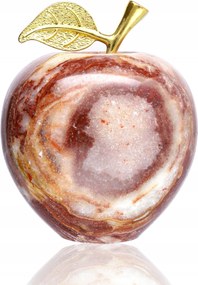 Alma díszfigura Ónix pakisztán. természetes kő dísz 0,5 kg barna