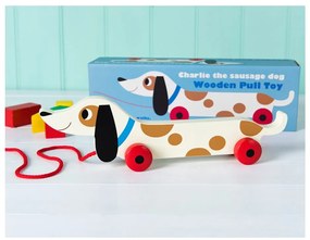 Charlie The Sausage Dog húzható fajáték, hossz 31,5 cm - Rex London