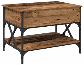 vidaXL Dohányzóasztal Öreg fa 70x50x50cm Faanyag