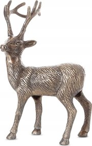 Karácsonyi figura 17X7X31 Eurofirany acél arany rénszarvas