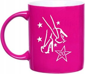 Bögre 70. születésnapra rózsaszín ajándék 70. születésnapra nőknek
