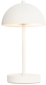 Kültéri asztali lámpa fehér újratölthető LED-del 3 lépésben dimmelhető - Keira