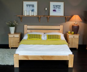 AMI nábytek Fenyőfa ágy Eliza 120x200 cm, éger