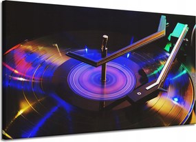 Vászonkép zene Lemezjátszó Led 120x70