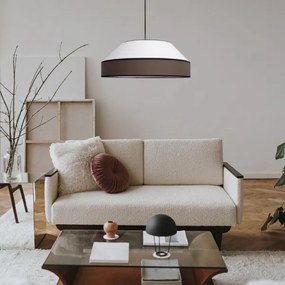 Csillár zsinóron MANISO 1xE27/60W/230V átm. 45 cm fehér/barna