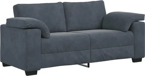 vidaXL sötétszürke bársony loveseat kanapé 180x77x82 cm