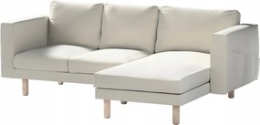 Dekoria Norsborg 3 személyes kanapé huzat Ikea székkel, szürke