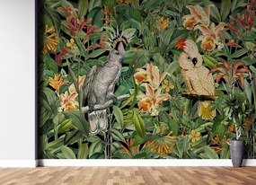 Gario Fotótapéta Nagy papagájok a zöld trópusokon - Andrea Haase Anyag: Vlies, Méret: 200 x 140 cm