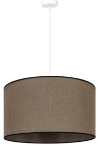 Duolla - Csillár zsinóron ROLLER 1xE27/15W/230V átm. 40 cm barna/fekete