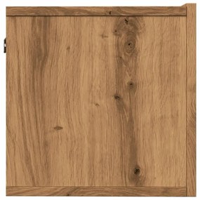 2 db kézműves tölgy falra szerelhető TV-szekrény 100x30x30 cm