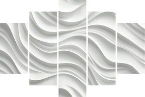 Kép - 3D fehér hullámok (150x105 cm)