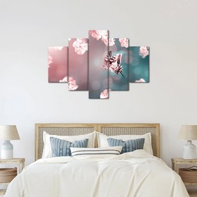 Kép - pillangó a virágok között (150x105 cm)