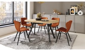 ARTUR étkezőasztal, craft tölgy/fekete