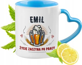 Emilnek Kék bögre szív alakú füllel Ajándék