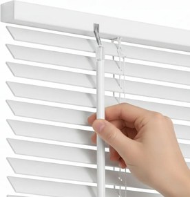 Fa redőny kész vízszintes 25 mm fehér 80x220 cm