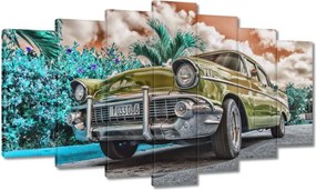 Vászonkép 140x80 Sárga antik autó